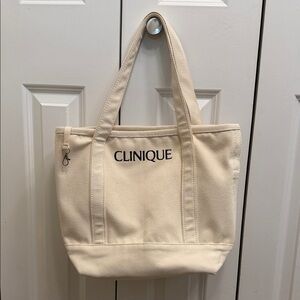 LANDS ENDClinique Cream Canvas Tote